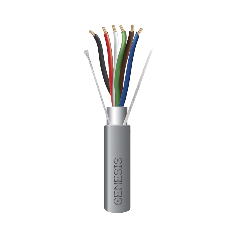 Bobina de 305 Metros (1000 Pies de Cable  6 x 22 AWG / Blindado / Plenum de  Gris / Aplicaciones de Audio, Seguridad y Control