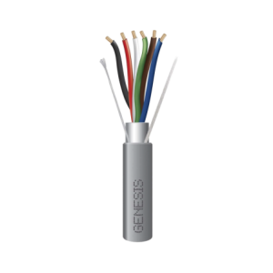 Bobina de 305 Metros (1000 Pies de Cable / 6 x 22 AWG Blindado / Riser /  Gris / Para Aplicaciones de Audio, Seguridad y Control
