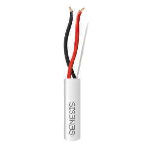 Bobina de 305 Metros (1000 Pies de Cable 2 x 18 AWG / Riser / Blanco / Para Aplicaciones en Alarmas de Intrusion, Control de Acc