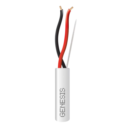 Bobina de 305 Metros (1000 Pies de Cable 2 x 18 AWG / Riser / Blanco / Para Aplicaciones en Alarmas de Intrusion, Control de Acc