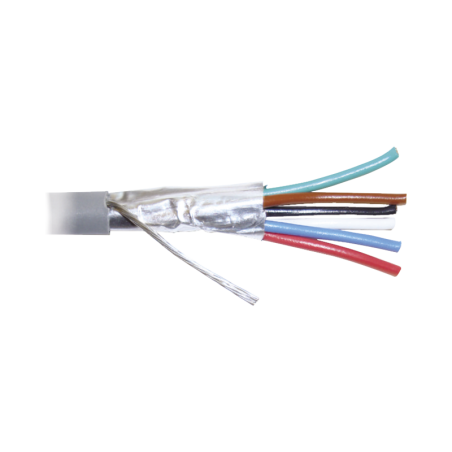 Bobina de 305 Metros (1000 Pies de Cable 8 Conductores, 22 AWG, Tipo CMR, de  Gris para Aplicaciones en Alarmas de Intrusion /Co