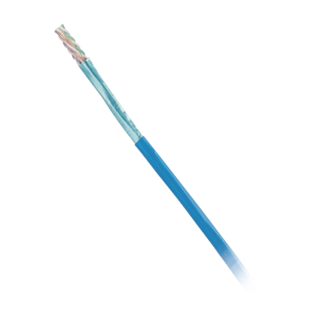 Bobina de Cable Blindado F/UTP de 4 Pares, Cat6, LSZH (Libre de Gases Toxicos,  Azul, 305 Metros (1000 Pies
