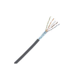 Bobina de Cable Blindado F/UTP de 4 Pares, Cat6A, Soporte de Aplicaciones 10GBase-T, LSZH (Libre de Gases Toxicos,  Negro, Para 