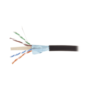 Bobina de Cable Blindado F/UTP de 4 Pares, Para Exterior con Gel, Cat6A (23 AWG, Industrial para Climas Extremos, Enterrado Dire