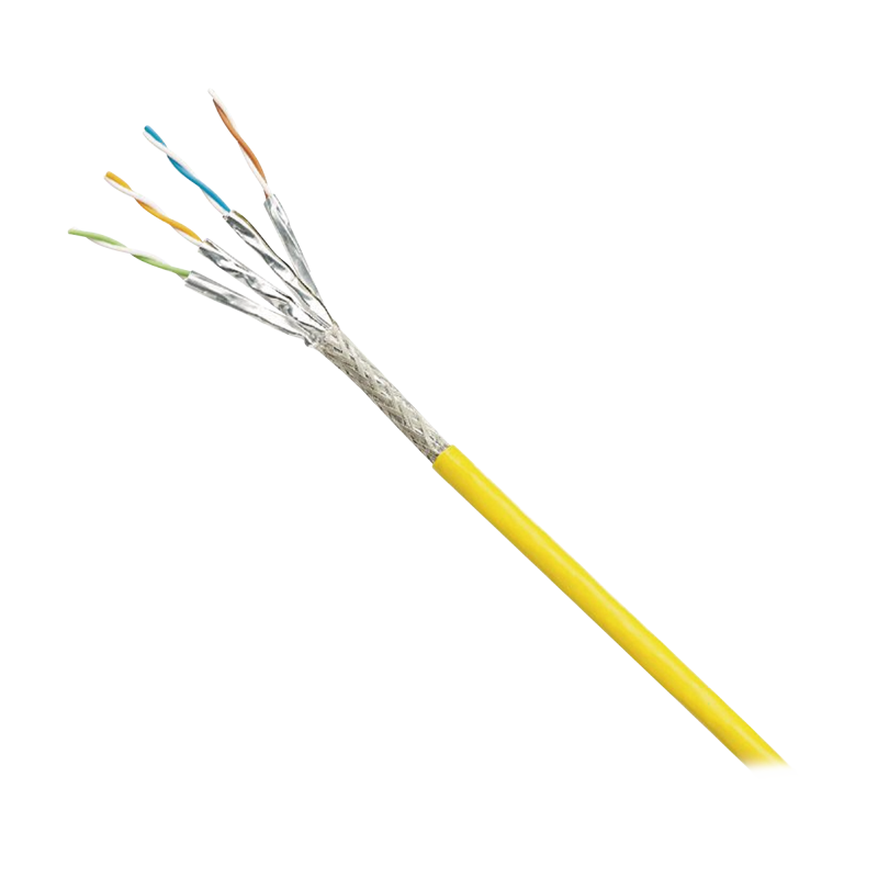 Bobina de Cable Blindado S/FTP Cat6A, Uso Industrial con Resistencia al Aceite, Rayos UV y Abrasion, Multifilar (Flexible,  Amar