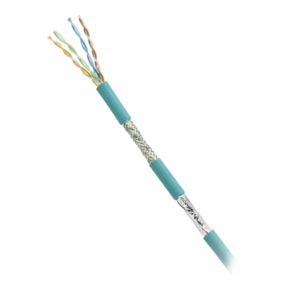Bobina de Cable Blindado SF/UTP Cat5e de 4 Pares, Uso Industrial con Resistencia al Aceite y Rayos UV, Multifilar 24/7 (Flexible