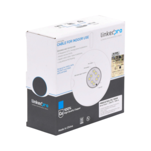 Bobina de Cable de 100 Metros (328.08 Pies, Cat5e, 24 AWG,  Gris, UL, para Aplicaciones en Videovigilancia, Redes de Datos. Uso 