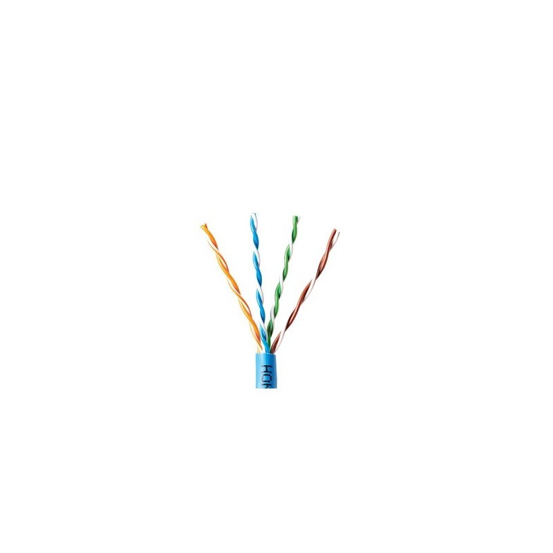 Bobina de Cable de 305 Metros (1000 Pies / UTP Cat6 /  Azul / UL, CMR, SPNLS / Probado a 350 Mhz / Para Aplicaciones de CCTV, Re