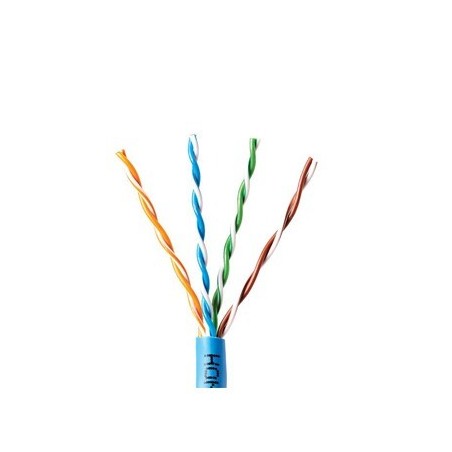 Bobina de Cable de 305 Metros (1000 Pies / UTP Cat6 /  Azul / UL, CMR, SPNLS / Probado a 350 Mhz / Para Aplicaciones de CCTV, Re