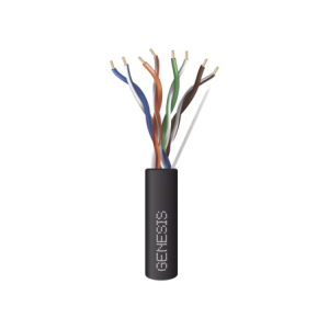 Bobina de Cable de 305 Metros (1000 Pies / UTP Cat6 PLENUM /  Negro / UL, CMP SPNLS / Probado a 350 MHz / Aplicaciones de CCTV /