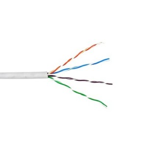 Bobina de Cable de 305 Metros (1000 Pies UTP Cat6 Riser /  Blanco / UL, CMR, Probado a 350 Mhz / Para Aplicaciones de CCTV, Rede