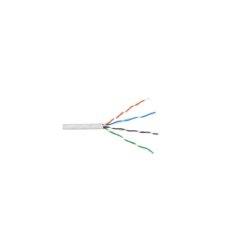 Bobina de Cable de 305 Metros (1000 Pies UTP Cat6 Riser /  Blanco / UL, CMR, Probado a 350 Mhz / Para Aplicaciones de CCTV, Rede