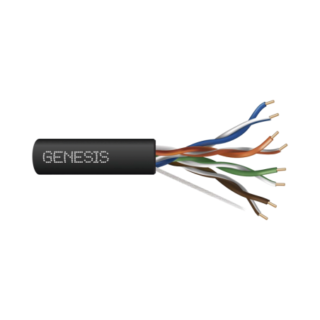 Bobina de Cable de 305 Metros (1000 Pies UTP Cat6 RISER /  Negro / UL, CMR SPNLS, Probado a 350 Mhz / Para Aplicaciones de CCTV,