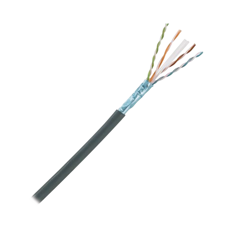 Bobina de Cable Planta Externa con Gel, de 4 Pares, Cat6A, Blindado F/UTP,  Negro, 305 Metros (1000 Pies