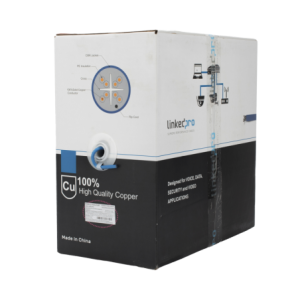 Bobina de Cable U/UTP Cat6A de 305 Metros (1000 Pies,  Azul, CMR, Soporta 10G-BaseT para Transmision de Frecuencias de hasta 500