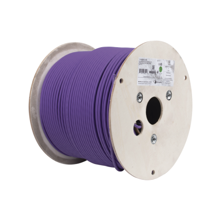 Bobina de Cable U/UTP de 4 Pares, Z-MAX, Cat6A, Soporte de Aplicaciones 10GBase-T, LS0H,  Violeta, 305 Metros (1000 Pies