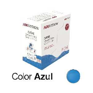 Bobina de Cable UTP 305 Metros (1000 Pies / Cat5E (24 AWG /  Azul / PVC (CM / Uso en Interior / 100% Cobre / Aplicaciones de CCT
