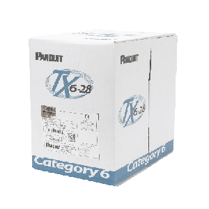 Bobina de Cable UTP 305 Metros (1000 Pies de Cobre TX6-28AE, Gris, Cat6, Diametro Reducido (28 AWG, CM/LSZH, de 4 Pares