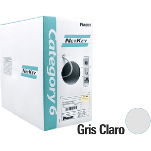 Bobina de Cable UTP 305 Metros (1000 Pies de Cobre, NetKey, Reelex, Gris, Cat6 (24 AWG, 1000Mbps, PVC (CM, de 4 Pares
