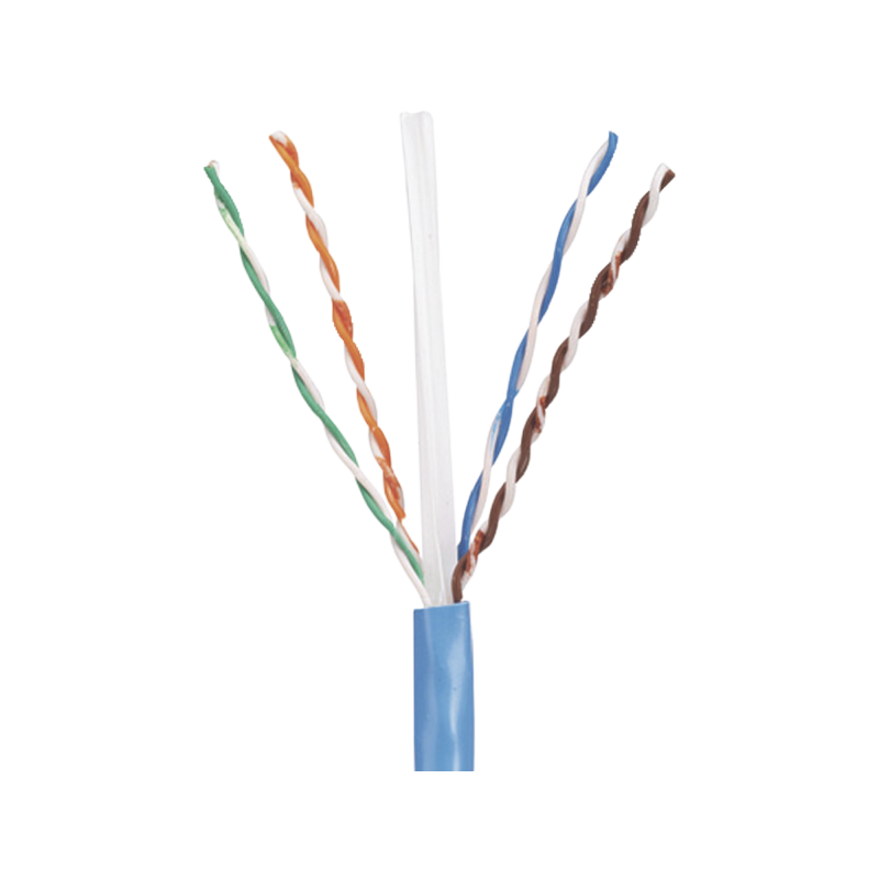 Bobina de Cable UTP 305 Metros (1000 Pies de Cobre, PanNet, Azul, Cat5e (24 AWG, Riser (CMR, de 4 Pares
