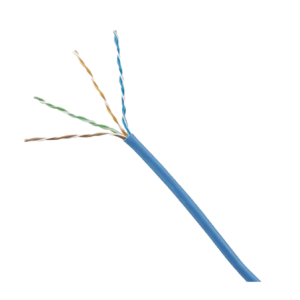 Bobina de Cable UTP 305 Metros (1000 Pies de Cobre, TX5e, PanNet, Azul, Cat5e, 24 AWG, CMP (Plenum, de 4 Pares