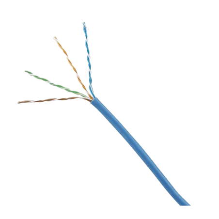 Bobina de Cable UTP 305 Metros (1000 Pies de Cobre, TX5e, PanNet, Azul, Cat5e, 24 AWG, CMP (Plenum, de 4 Pares
