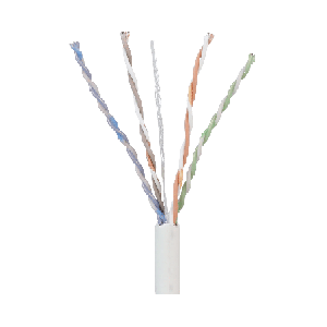 Bobina de Cable UTP 305 Metros (1000 Pies de Cobre, TX5e, PanNet, Blanco, Cat5e, 24 AWG, CMP (Plenum, de 4 Pares