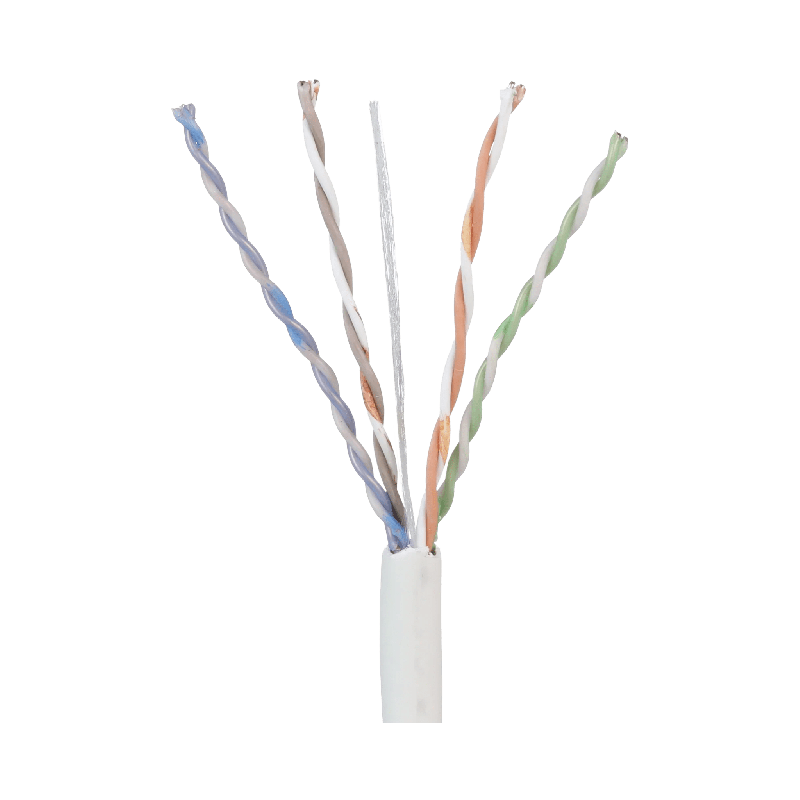 Bobina de Cable UTP 305 Metros (1000 Pies de Cobre, TX5e, PanNet, Blanco, Cat5e, 24 AWG, CMP (Plenum, de 4 Pares
