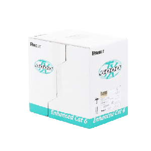 Bobina de Cable UTP 305 Metros (1000 Pies de Cobre, TX6000? PanNet, Reelex, Blanco, Cat6 Mejorado (23 AWG, PVC (CM, de 4 Pares