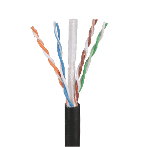 Bobina de Cable UTP de 4 Pares OSP (Planta Externa, Cat6 de Rango Extendido, 22 AWG,  Negro, 305 Metros (1000 Pies.
