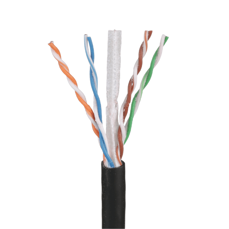 Bobina de Cable UTP de 4 Pares OSP (Planta Externa, Cat6 de Rango Extendido, 22 AWG,  Negro, 305 Metros (1000 Pies.