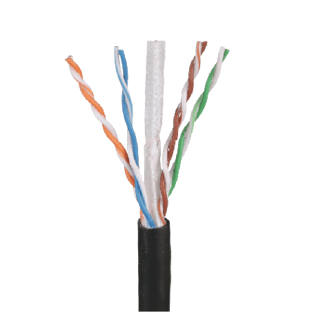 Bobina de Cable UTP de 4 Pares OSP (Planta Externa, Cat6 de Rango Extendido, 22 AWG,  Negro, 305 Metros (1000 Pies.