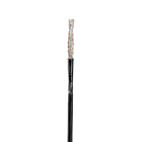 Bobina de Cable UTP de 4 Pares, Con Aislamiento de Fluoropolimero, Cat6A (23 AWG, Uso Interior/Exterior Para Entorno Ambiental d