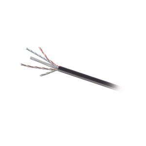 Bobina de Cable UTP de 4 Pares, Para Exterior con Gel, Cat6 (23 AWG, Industrial para Climas Extremos, Enterrado Directo,  Negro,