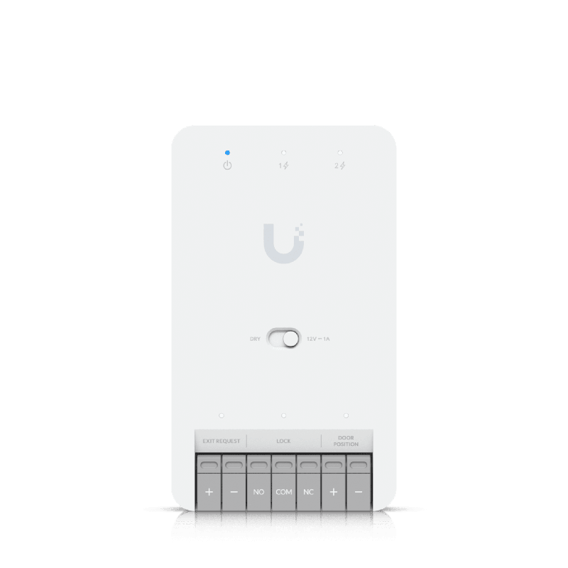 Centro de Control de Acceso Compacto Ubiquiti UniFi / Terminal de Bloqueo 12V / Entradas Adicionales Sensor y BotOn / Alimentaci